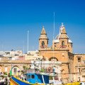 Turuoise water in Marsaxlokk village,Malta.